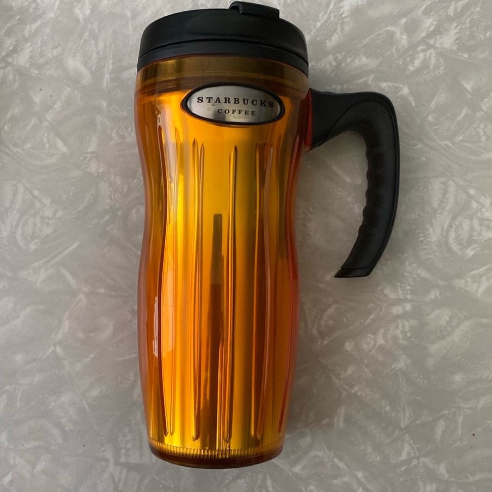 Starbucks 2002 Groovy Lucy Tangerine Travel Mug